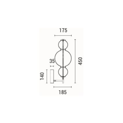 Aplică LED/12,6W/230V 3000K