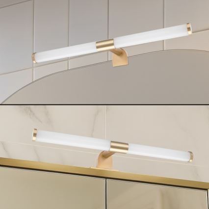Aplică LED 2în1 pentru oglindă de baie APA LED/6W/230V 40 cm IP44 auriu