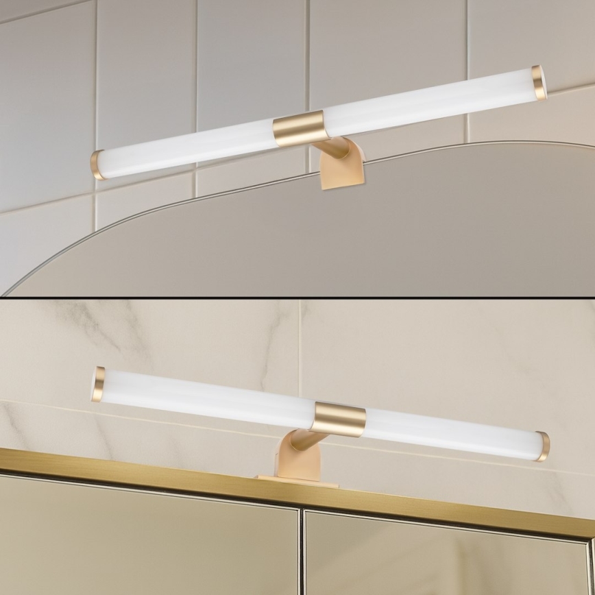 Aplică LED 2în1 pentru oglindă de baie APA LED/6W/230V 40 cm IP44 auriu