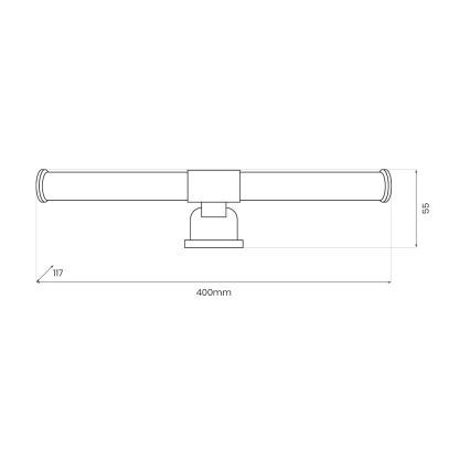 Aplică LED 2în1 pentru oglindă de baie APA LED/6W/230V 40 cm IP44 auriu