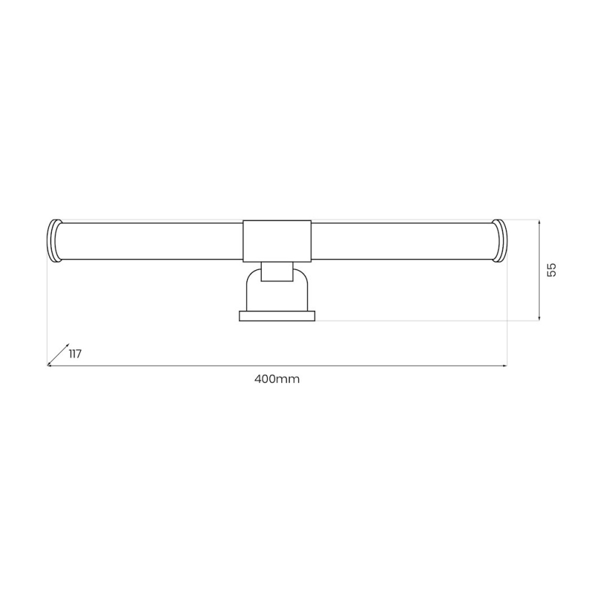 Aplică LED 2în1 pentru oglindă de baie APA LED/6W/230V 40 cm IP44 auriu