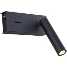 Aplică LED/3W/230V USB negru Zambelis H75