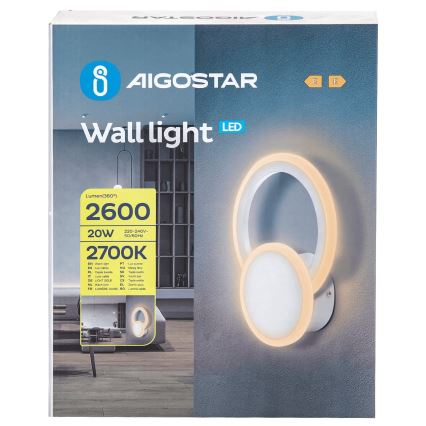 Aplică LED Aigostar LED/20W/230V 2700K alb
