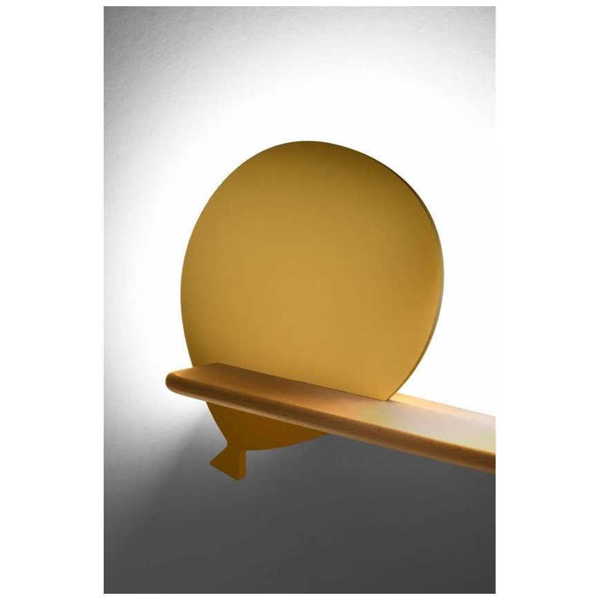 Aplică LED cu raft pentru copii BALLOON LED/4W/230V galben/lemn