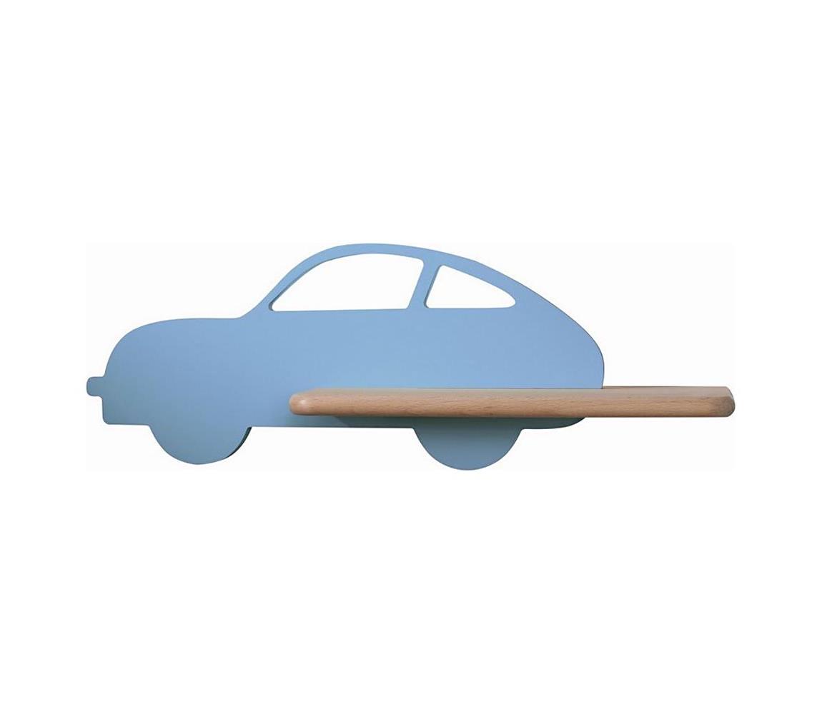 Aplică LED cu raft pentru copii CAR LED/5W/230V albastră/lemn