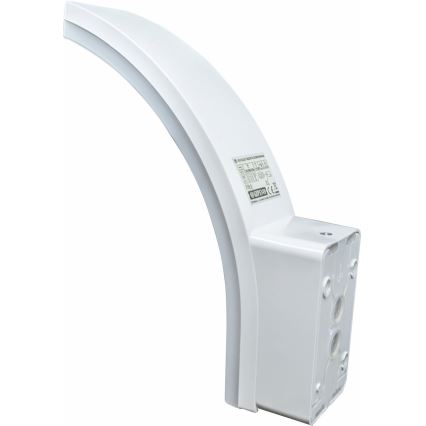 Lampă LED de perete pentru exterior, reglabilă, cu senzor de mișcare și de crepuscul, 12/15/20W, 230V, IP65, alb