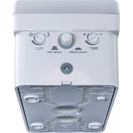 Lampă LED de perete pentru exterior, reglabilă, cu senzor de mișcare și de crepuscul, 12/15/20W, 230V, IP65, alb