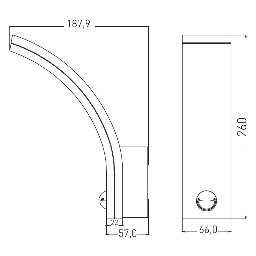 Lampă LED de perete pentru exterior, reglabilă, cu senzor de mișcare și de crepuscul, 12/15/20W, 230V, IP65, alb