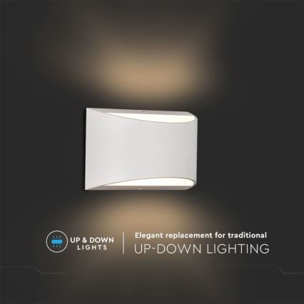 Aplica LED de exterior/9W/230V 4000K IP54 albă