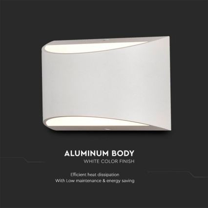 Aplica LED de exterior/9W/230V 4000K IP54 albă
