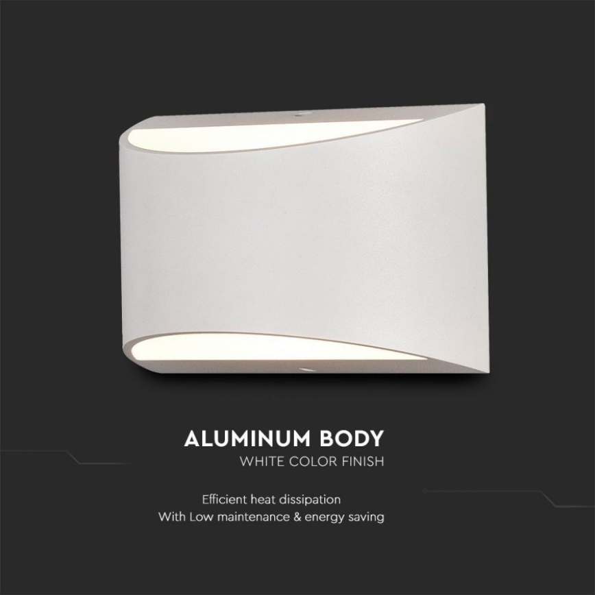 Aplica LED de exterior/9W/230V 4000K IP54 albă