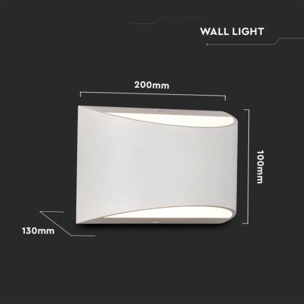 Aplica LED de exterior/9W/230V 4000K IP54 albă