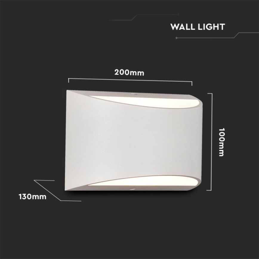 Aplica LED de exterior/9W/230V 4000K IP54 albă