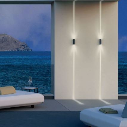 Aplică LED de exterior ACE 2xLED/5,84W/230V 3000K IP54 gri Redo 90421