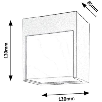 Aplică LED de exterior LED/12W/230V neagră IP54 Rabalux