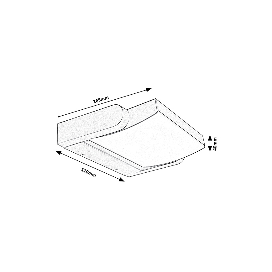 Aplică LED de exterior Brilagi ANKLE LED/18W/230V 4000K IP65 antracit