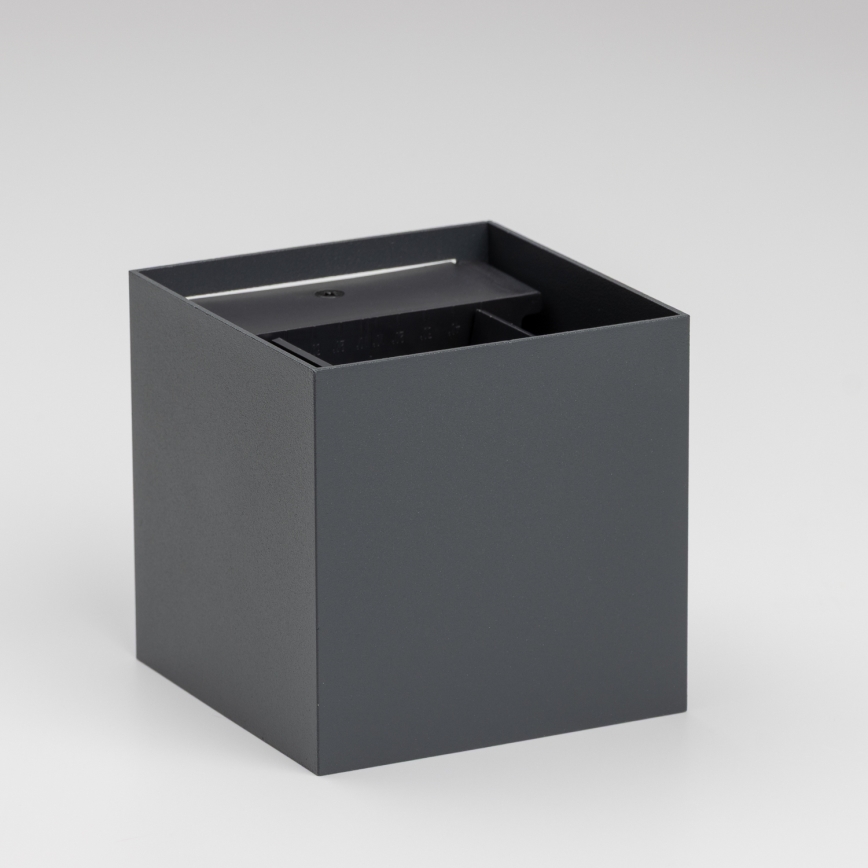 Aplică LED de exterior Brilagi CUBE LED/6W/230V antracit IP54