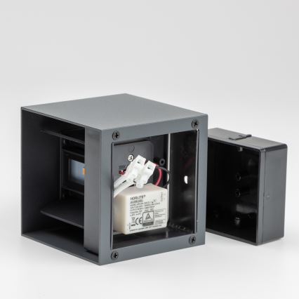 Aplică LED de exterior Brilagi CUBE LED/6W/230V antracit IP54