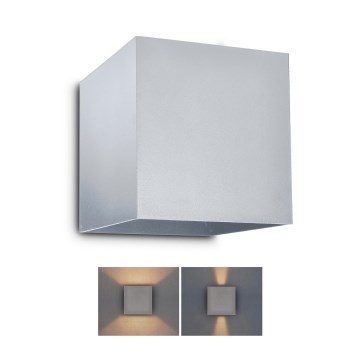 Aplică LED de exterior Brilagi CUBE LED/6W/230V gri IP54