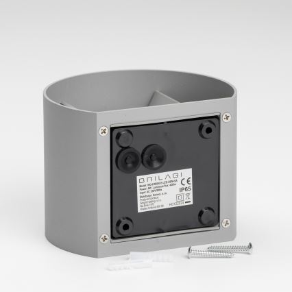 Aplică LED de exterior Brilagi RONDO LED/6W/230V gri IP54