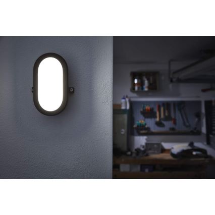 Aplică LED de exterior BULKHEAD LED/6W/230V IP54 neagră Ledvance