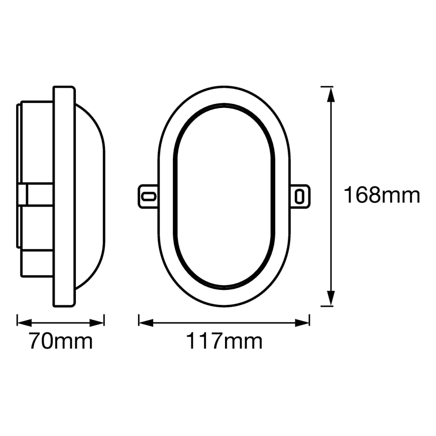 Aplică LED de exterior BULKHEAD LED/6W/230V IP54 neagră Ledvance
