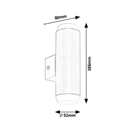 Aplică LED de exterior 2xLED/4W/230V IP44 bronz Rabalux