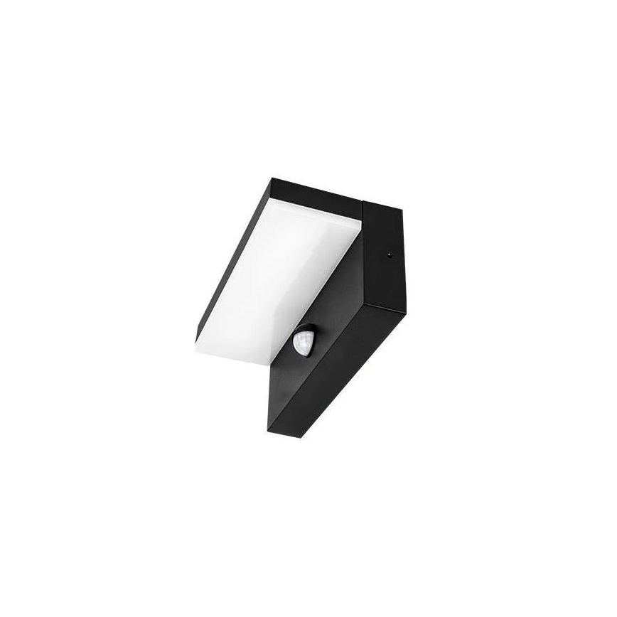 Aplica LED de exterior cu senzor, 9W, 230V, 4000K, IP44, neagră