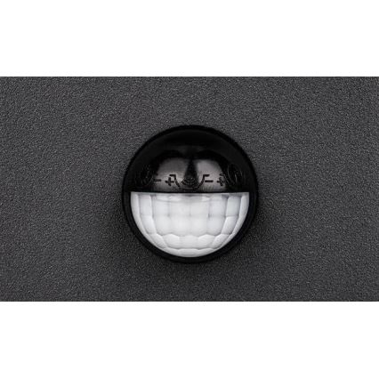 Aplica LED de exterior cu senzor, 9W, 230V, 4000K, IP44, neagră