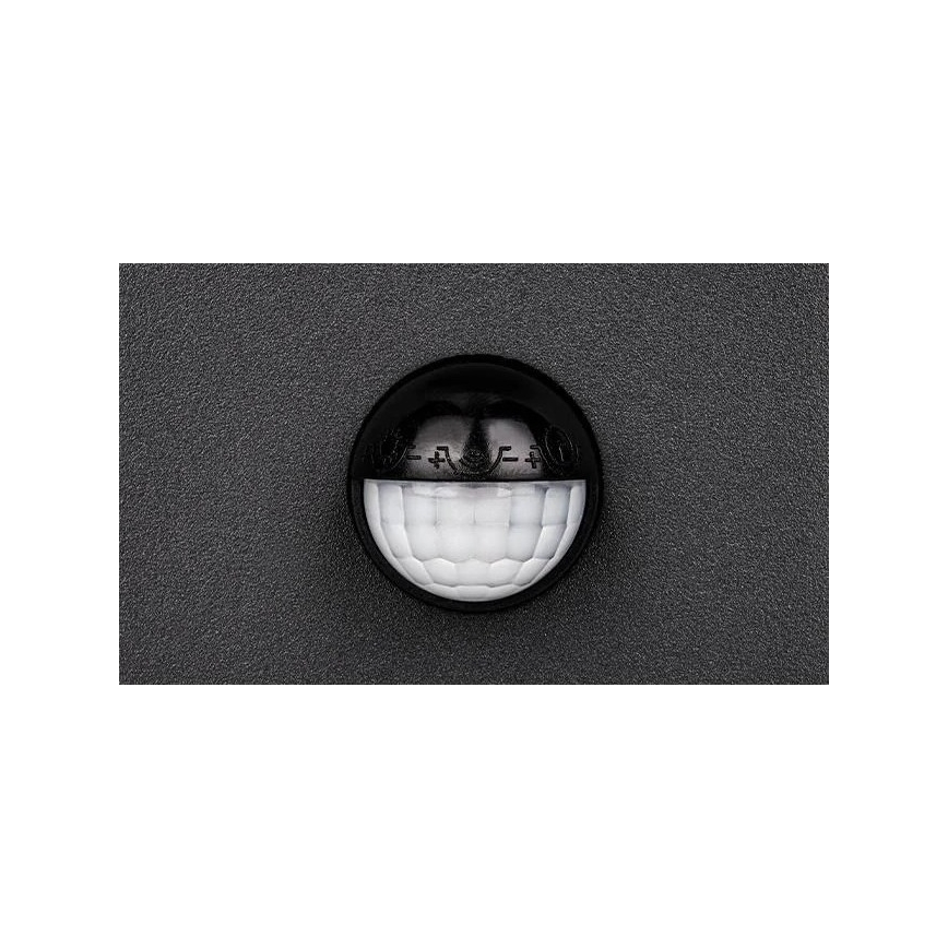 Aplica LED de exterior cu senzor, 9W, 230V, 4000K, IP44, neagră