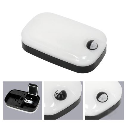 Aplică LED de exterior cu senzor de mișcare și crepuscular BAVANO LED/15W/230V 3000/4000/5700K IP54