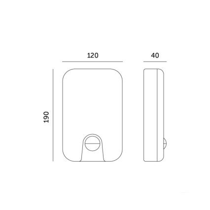 Aplică LED de exterior cu senzor de mișcare și crepuscular BAVANO LED/15W/230V 3000/4000/5700K IP54