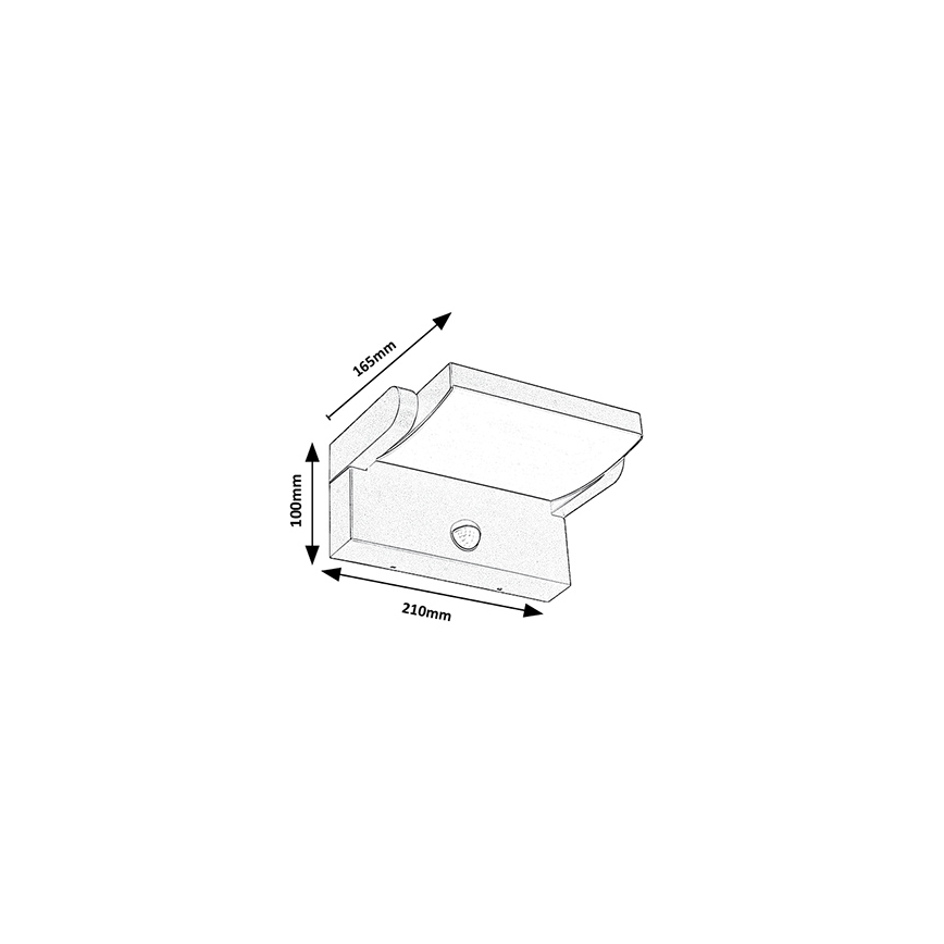 Aplică LED de exterior cu senzor Brilagi ANKLE LED/18W/230V 3000K IP65 antracit