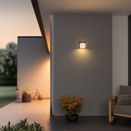 Aplică LED de exterior cu senzor Brilagi TERNI LED/12W/230V antracit IP44