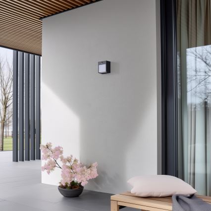 Aplică LED de exterior cu senzor Brilagi TERNI LED/12W/230V antracit IP44