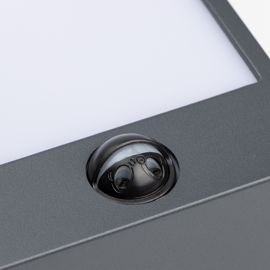 Aplică LED de exterior cu senzor Brilagi TERNI LED/12W/230V antracit IP44