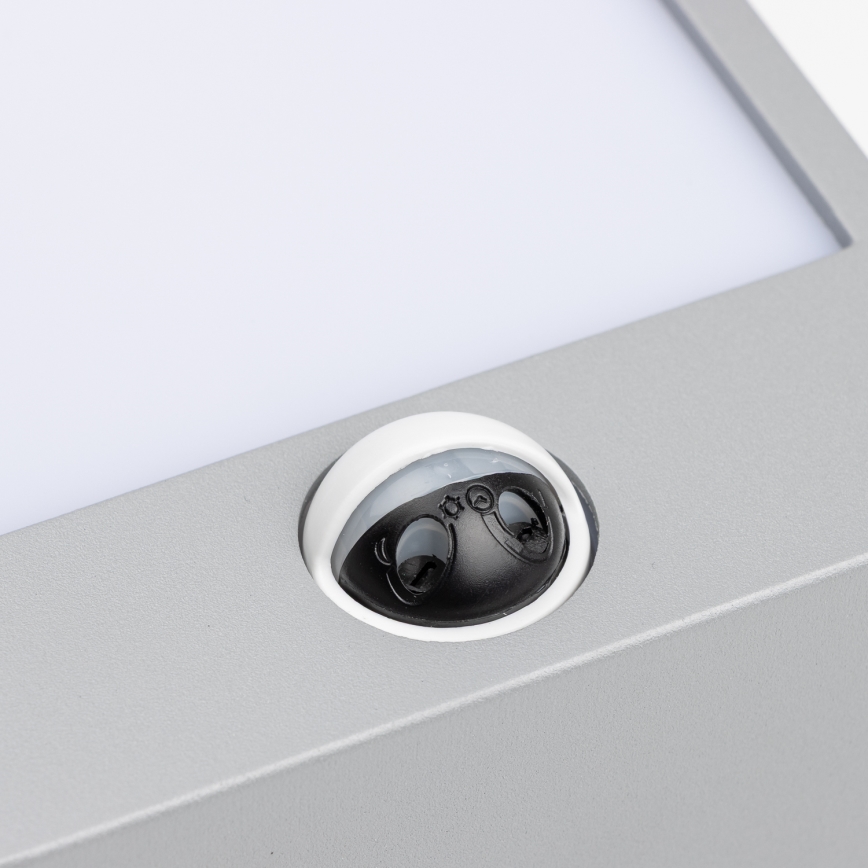 Aplică LED de exterior cu senzor Brilagi TERNI LED/12W/230V gri IP44