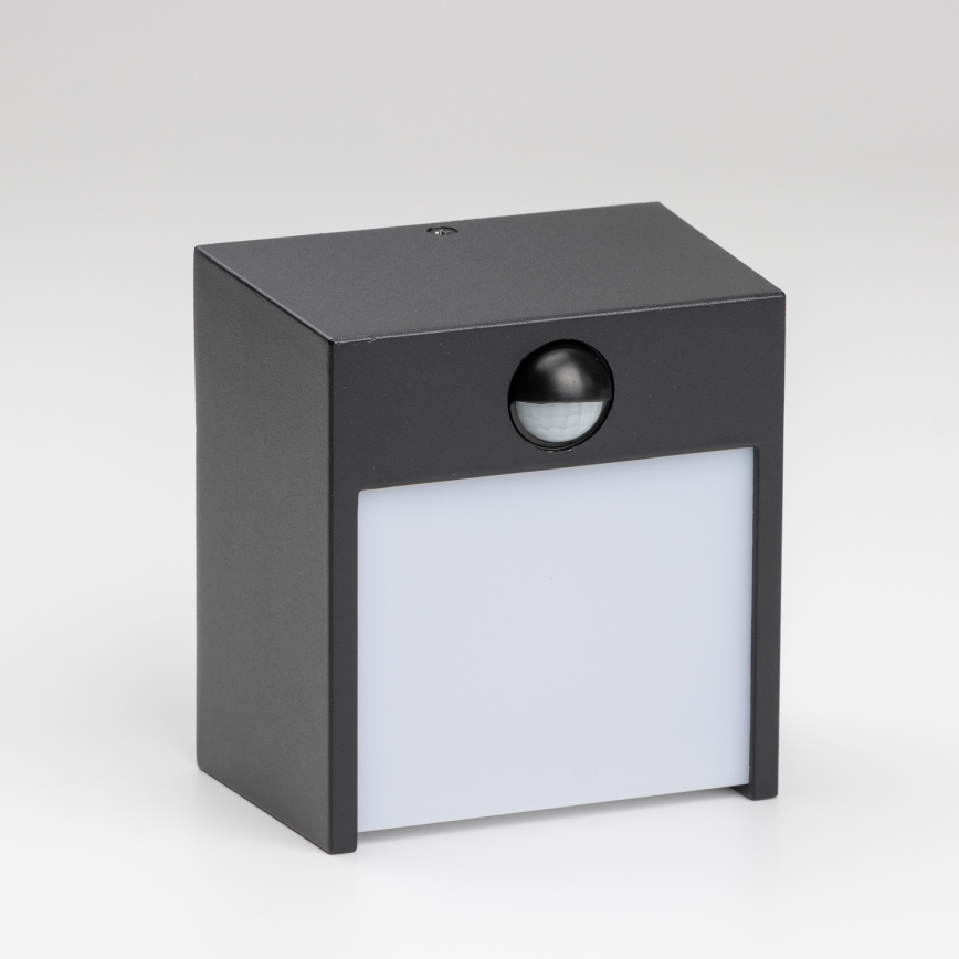 Aplică LED de exterior cu senzor Brilagi TERNI LED/12W/230V negru IP54