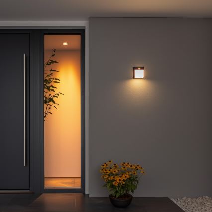 Aplică LED de exterior cu senzor Brilagi TERNI LED/12W/230V negru IP54