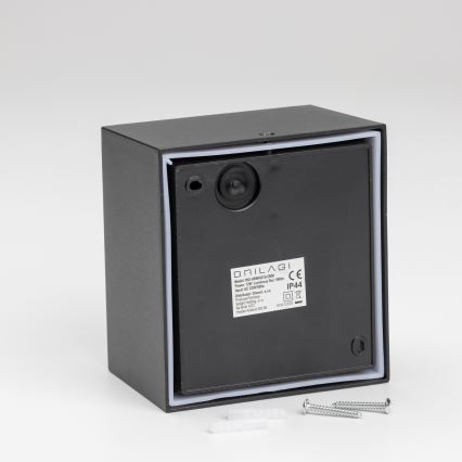 Aplică LED de exterior cu senzor Brilagi TERNI LED/12W/230V negru IP54