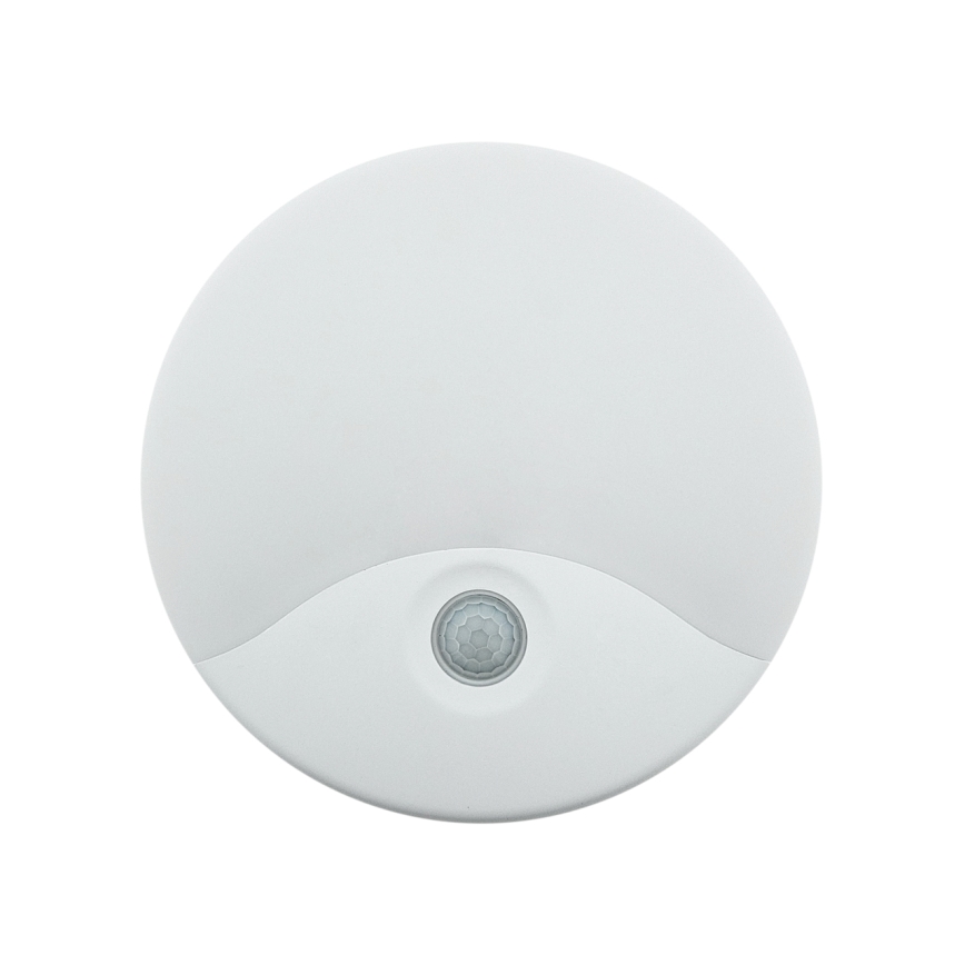 Aplica LED de exterior cu senzor de mișcare, 18W, 230V, IP44, alb