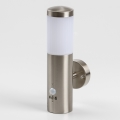Aplică LED de exterior cu senzor de mișcare 1xGU10/5W/230V IP44 crom mat