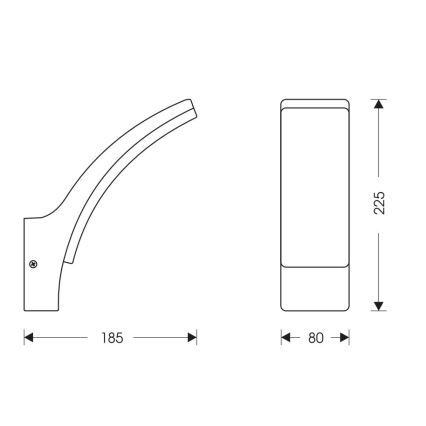 Aplică LED de exterior cu senzor RITA LED/12W/230V 4000K IP65