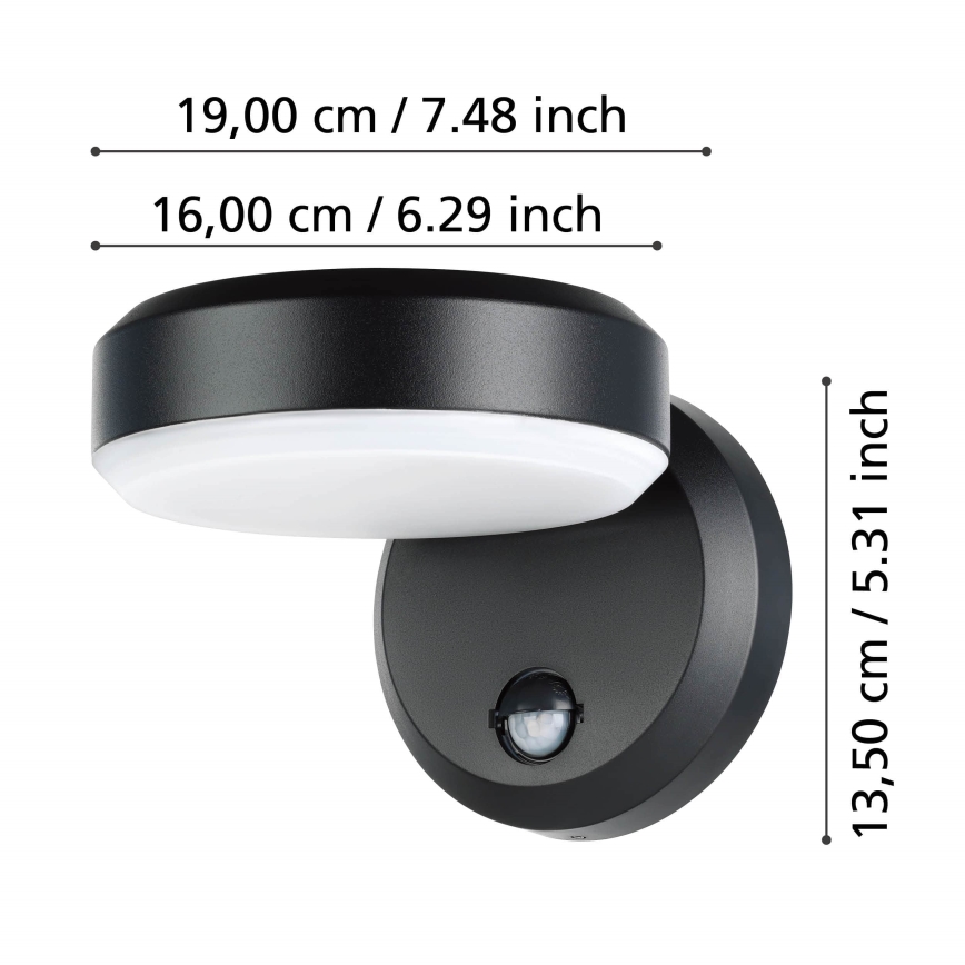 Aplică LED de exterior cu senzor LED/10,8/230V IP44 Eglo