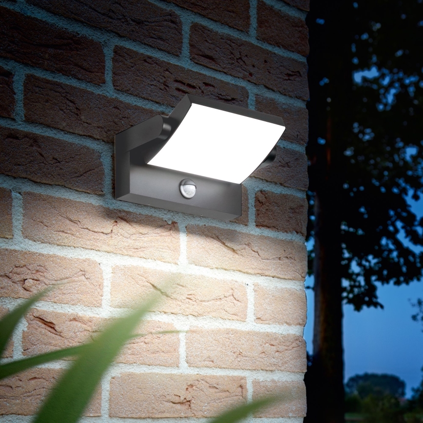 Aplică LED de exterior cu senzor Ideal Lux SWIPE LED/20,5W/230V IP54 antracit