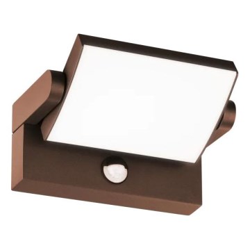Aplică LED de exterior cu senzor Ideal Lux SWIPE LED/21W/230V CRI 90 IP54 maro