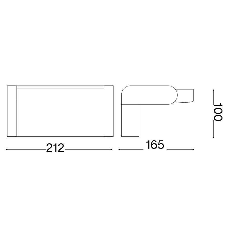 Aplică LED de exterior cu senzor Ideal Lux SWIPE LED/21W/230V CRI 90 IP54 maro
