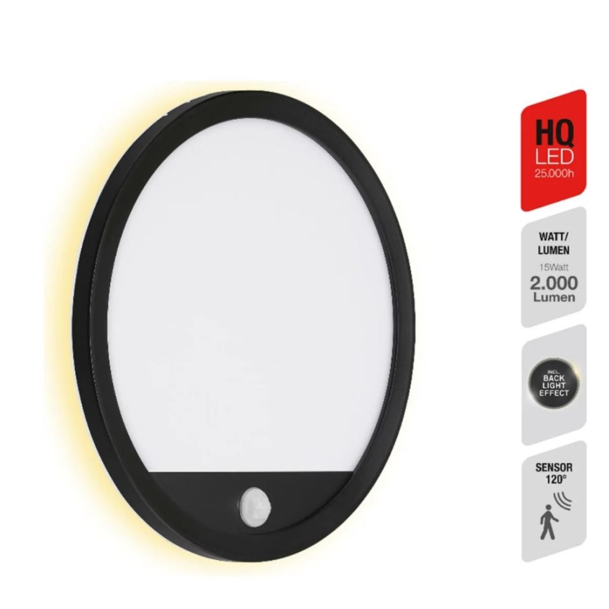 Aplică LED de exterior cu senzor LED/15W/230V IP44 Telefunken 313705TF