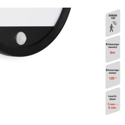 Aplică LED de exterior cu senzor LED/15W/230V IP44 Telefunken 313705TF