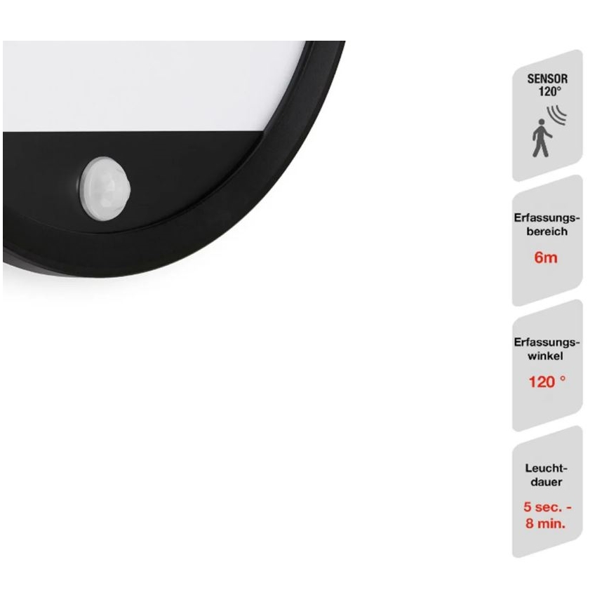 Aplică LED de exterior cu senzor LED/15W/230V IP44 Telefunken 313705TF